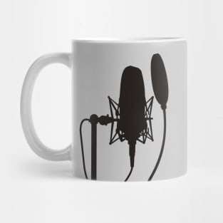 Studio Microphone Silhouette Mug